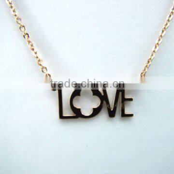 thin chain love charm necklace fashion simple jewelry china