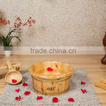 Massage function wooden foot basin foot bath