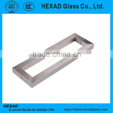 Stainless Steel Square Tempered Glass Door Handle