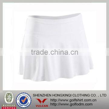 Solid White Color Dry Fit Slim Fit Women Sports Skirt