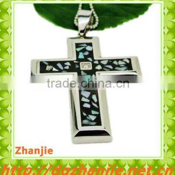 New design diamond charm seashell religious enameled pendant