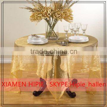 Round Pink Organza Tablecloth Cover For Banquet Decor photo-2