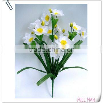 Hot Selling H44cm White Silk Garden Flowers Narcissus