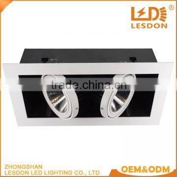 China supplier dimmable embedded 20w 30w cob led ceiling grille light on sale