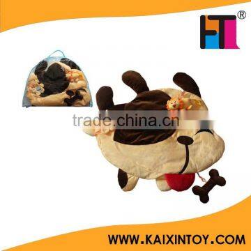 funny animal shape fabric baby blanket with applique