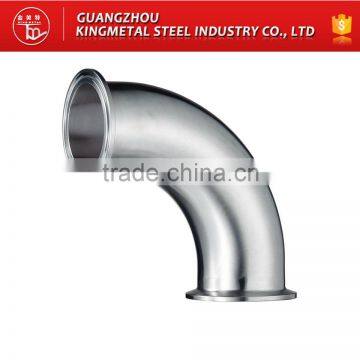4 Inch Stainless Steel Sanitary Pipe Fitting 2 CMP Clamped Elbow Schedule 10 for Chemical Industry