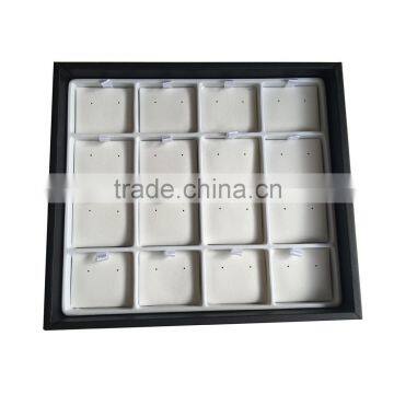 wholesale stock pu leather wooden jewelry tray