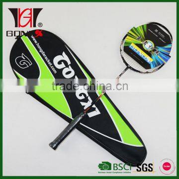 GX-9046 BLACK High performance aluminium&carbon fiber badminton racket with badminton bag/create your top brand badminton racket