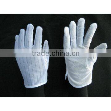 Anti-static polyester glove with dots on palm