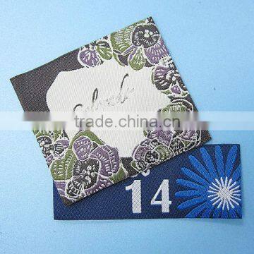 End Fold Heat Cut Damask Woven Labels Garment Label