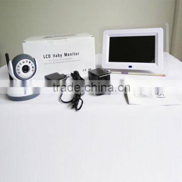 2.4GHz Wireless Infant Monitors Temperature Monitor Motion and Voice Alarm 7 Inch Color LCD Baby Monitor with Night Vision