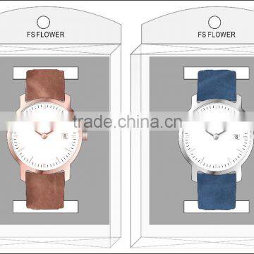 FS FLOWER - Minimalist Man Watchs Timepiece With Box Gifts For Men Birthday