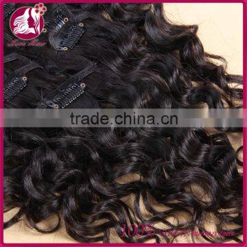 Deep Wave Clip In Human Hair Extensions 100g Full Head Brazilian Virgin Human Hair Clips Ins Extension African American photo-5