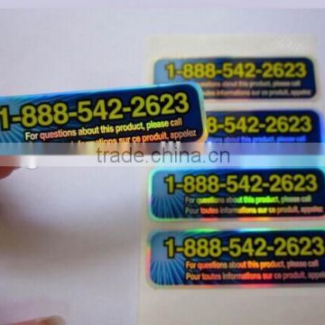 3D hologram stickers tamper evident security hologram stickers