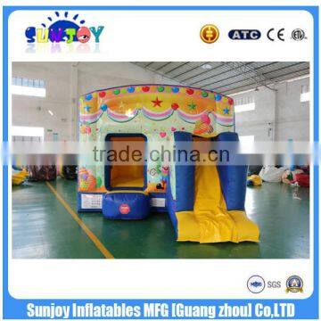 2016 Sunjoy latest giant customerized yellow inflatable clown combo for sale outdoor