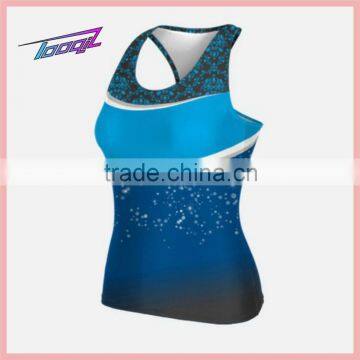 Cheerleading tank tops sublimation low MOQ in China