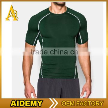 Custom High Quality Men's Athletic Compression Sport Gym T Shirt