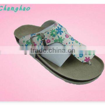 Lady New fashion beach cork slipper wholesale CSw20130407