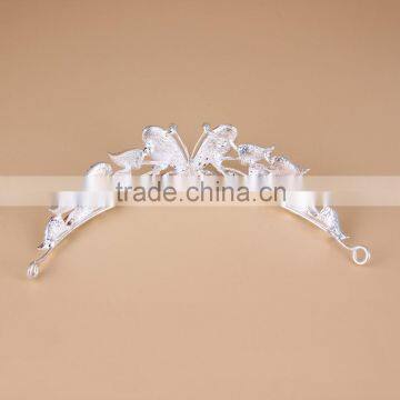 Wholesale Good Quality Alloy Butterfly Hair Piece Crown for Girls photo-3