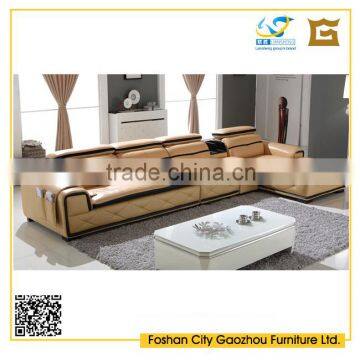 Sofa Made of Metal/Wood Frame and PU/PVC or Genuine Leather Cover Elegant Design and Durable
