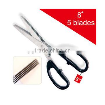 Good Quality 8" Five Blades Plastic Multi-function kitchen Scissors