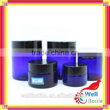 5g 10g 15g 20g 30g 50g 100g blue glass cosmetic jar for cosmetic cream jar GJ583R