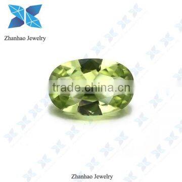 oval cut peridot nano spinel for jewelry making