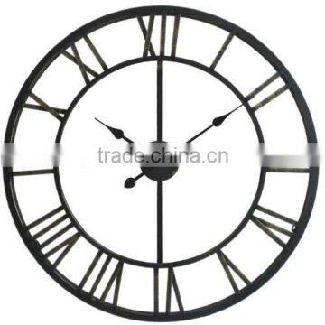 Large metal wall clock for home decor