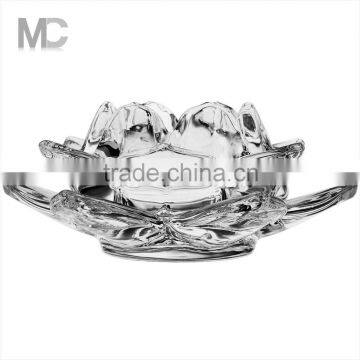 Lotus Style Luxury Decorative Tealight Glass Candle Holder photo-3