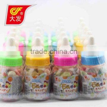 Chocolate Rock Candy in baby bottle