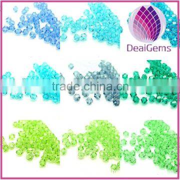 Bead,glass red,8mm hand-faceted bicone