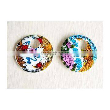 Blue sky with Hot air balloon design promotion tin button badge