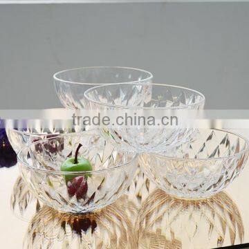 Diamond clear high quality salad glass bowl 6pcs sets for gifts offerd by Bengbu Cattelan Glassware