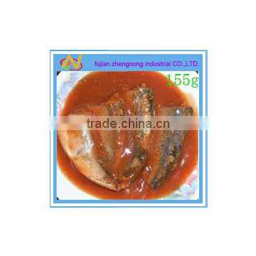 not for vegetarian 155g canned mackerel fish in tomato sauce(ZNMT0068)