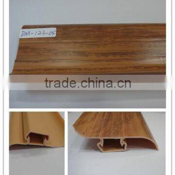 hot sell wood grain PVC floor skirting