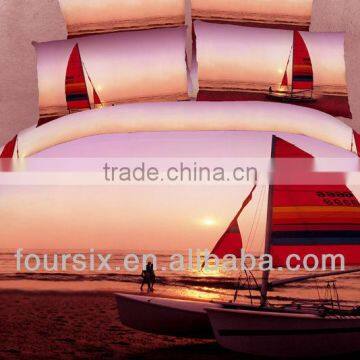 2014 New Design 3d Effect Bedding Set 100% Cotton Luxury Fabric Textile