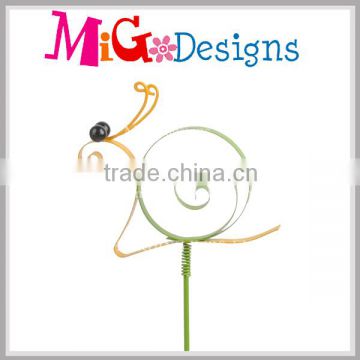 Metal Snail Shaped Stick Novelty Items Garden Decorative