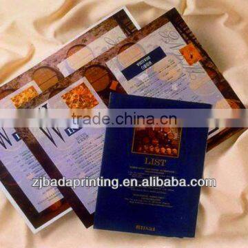 Promotion Paper Wine List
