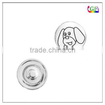 Custom design 20MM snap button dog charms for DIY bracelets