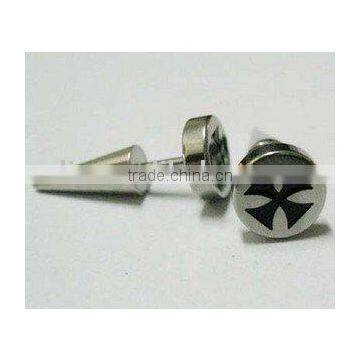 Hot sale laser marking logo fake plugs earring body jewelry