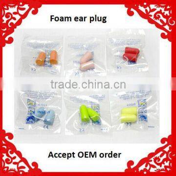 Factory direct sale foam green ear plugs with plastic box