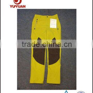 Hot sale!High Quality Women's yellow custom waterproof pants with side pockets, Ladies leisure pants,women's hot pants