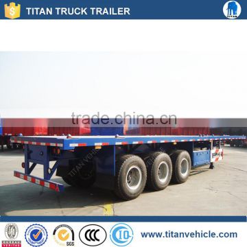 TITAN Factory Price 3 Axles 45 T Low Bed Flat Trailer