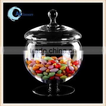 mini glass candy jar, bulb shaped glass jar