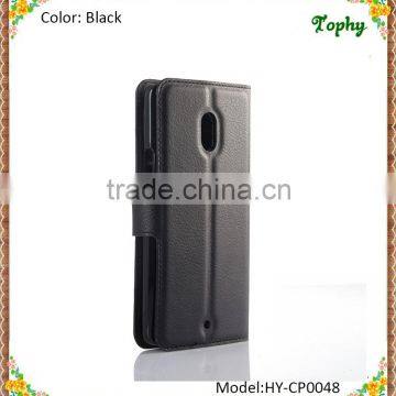 Black PU Leather + PC Litchi Pattern Wallet Card Stand Cover Holster Phone Sets Magnetic Flip Case For Motorola X Play photo-4