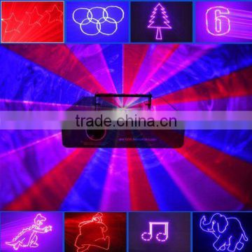 600mW Tri-color animation laser projector Red Blue Pink