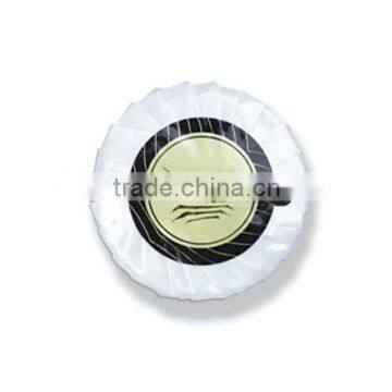 Round Pleat Wrapped Hotel disposable Size 30g Soap With label