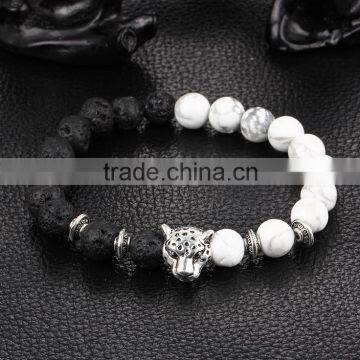 The Wolf jewelry volcanics lava bead bangle white giant clam bracelet beads