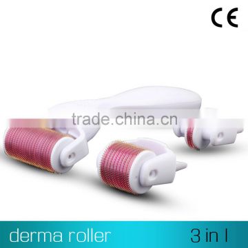 2016 hot 1200 needles 3in1 derma body roller kit for dermatology