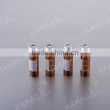 2ml lab glass amber sample HPLC vials crimp top USP type I